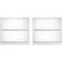 Pair of Bedside Tables with Drawers - White, MDF