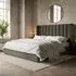 Super King Ottoman Bed with Storage - Green, Velvet