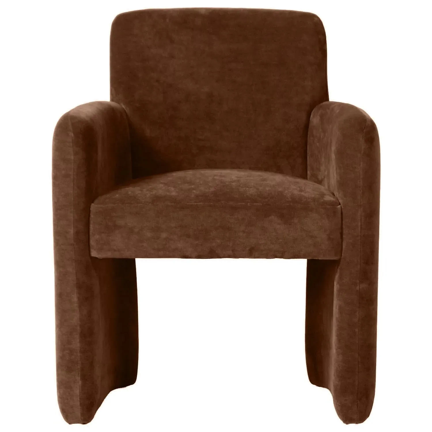 Upholstered Dining Chair with Arms - Rust, Chenille