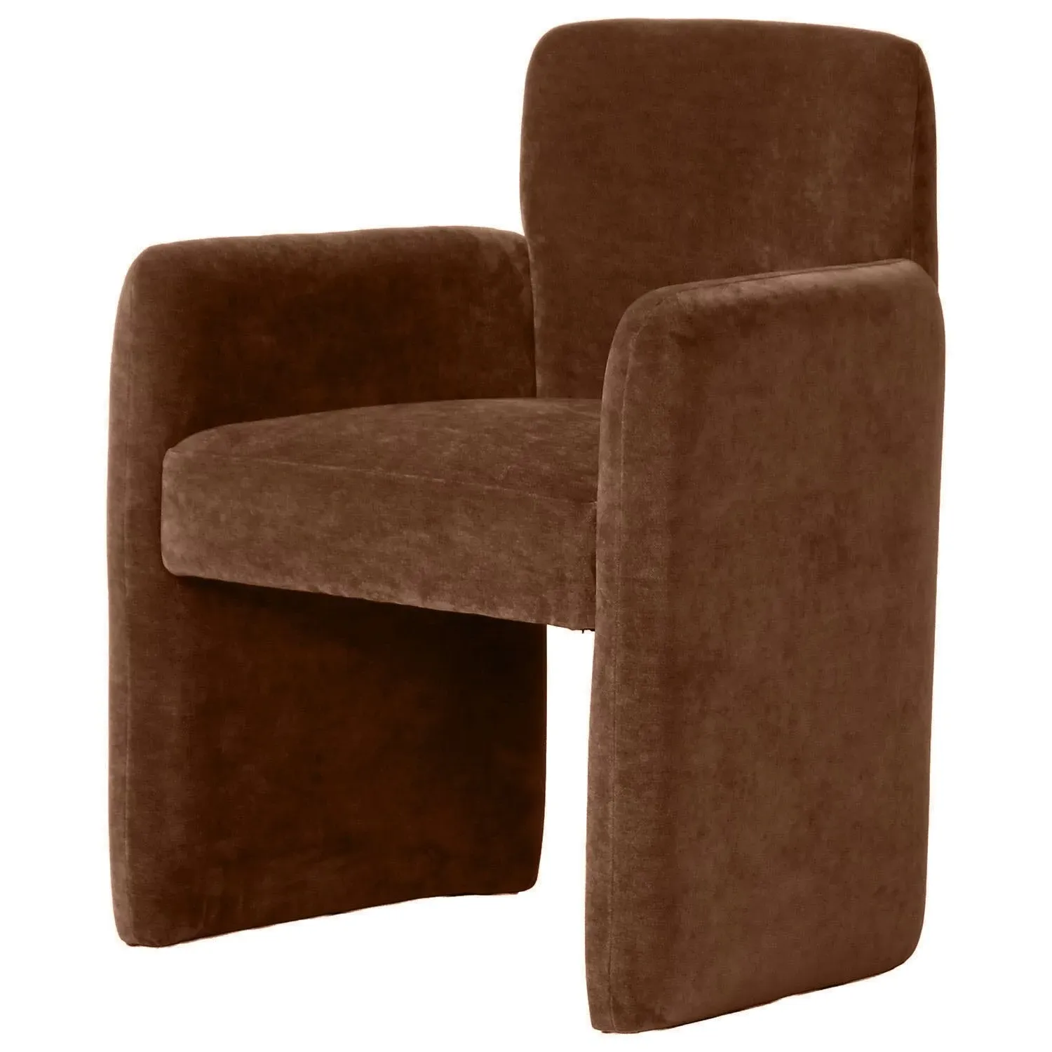 Upholstered Dining Chair with Arms - Rust, Chenille