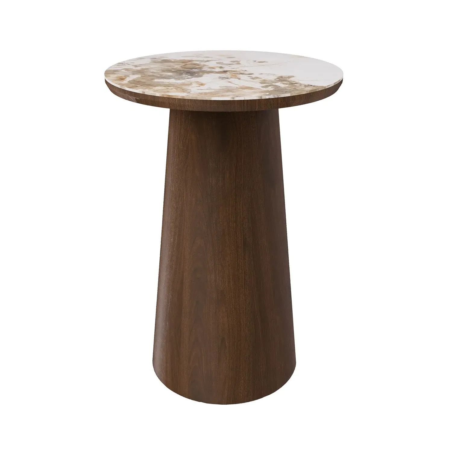 Round Nest of 2 Tables - Beige, Ceramic