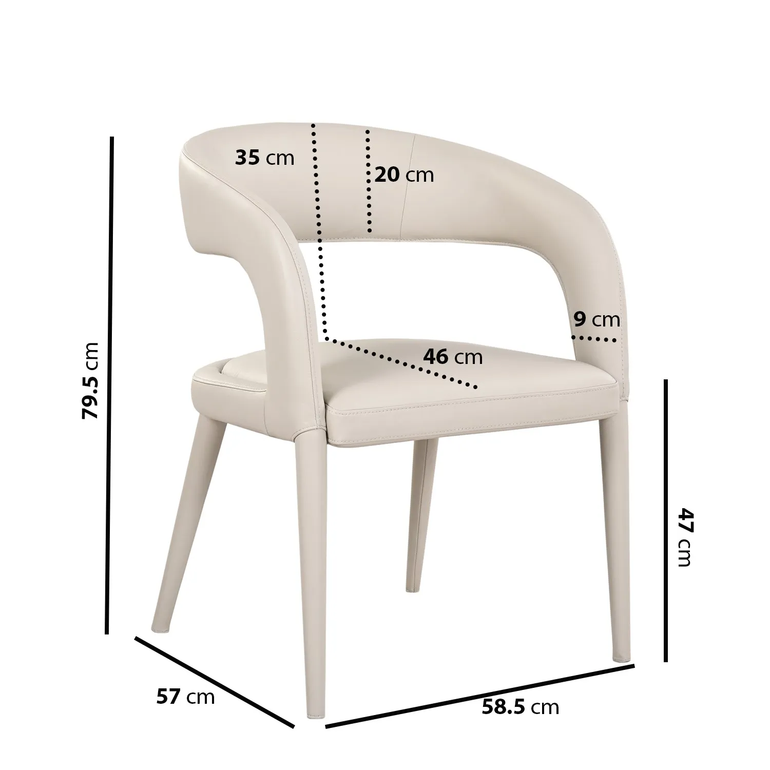 Extendable Dining Table Set with 6 Chairs - White