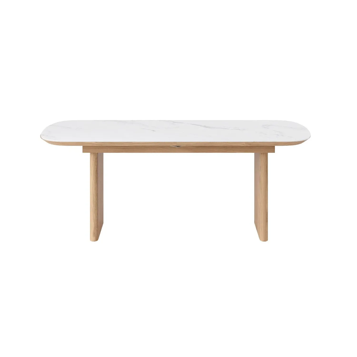 Extendable Dining Table Set with 6 Chairs - White