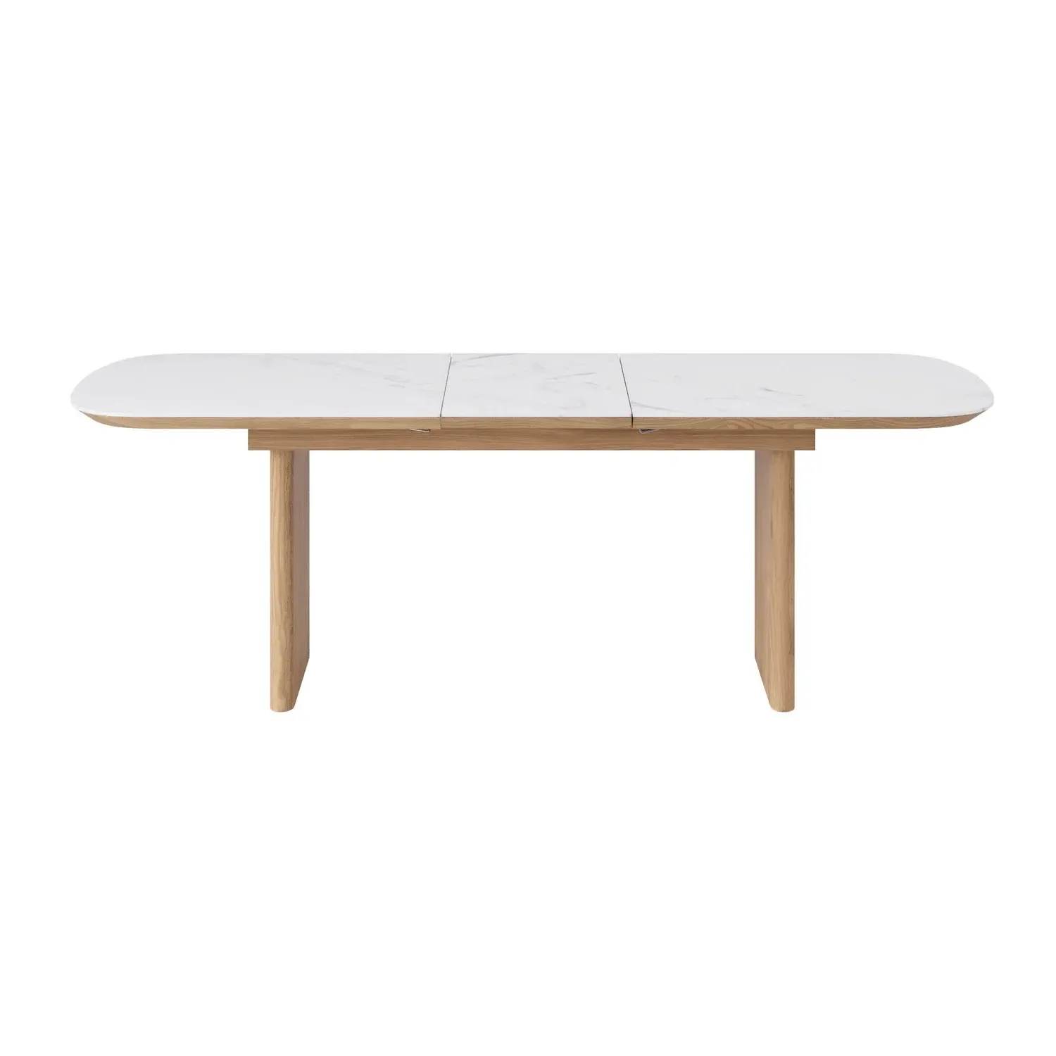 Extendable Dining Table Set with 6 Chairs - White