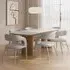 Extendable Dining Table Set with 6 Chairs - White