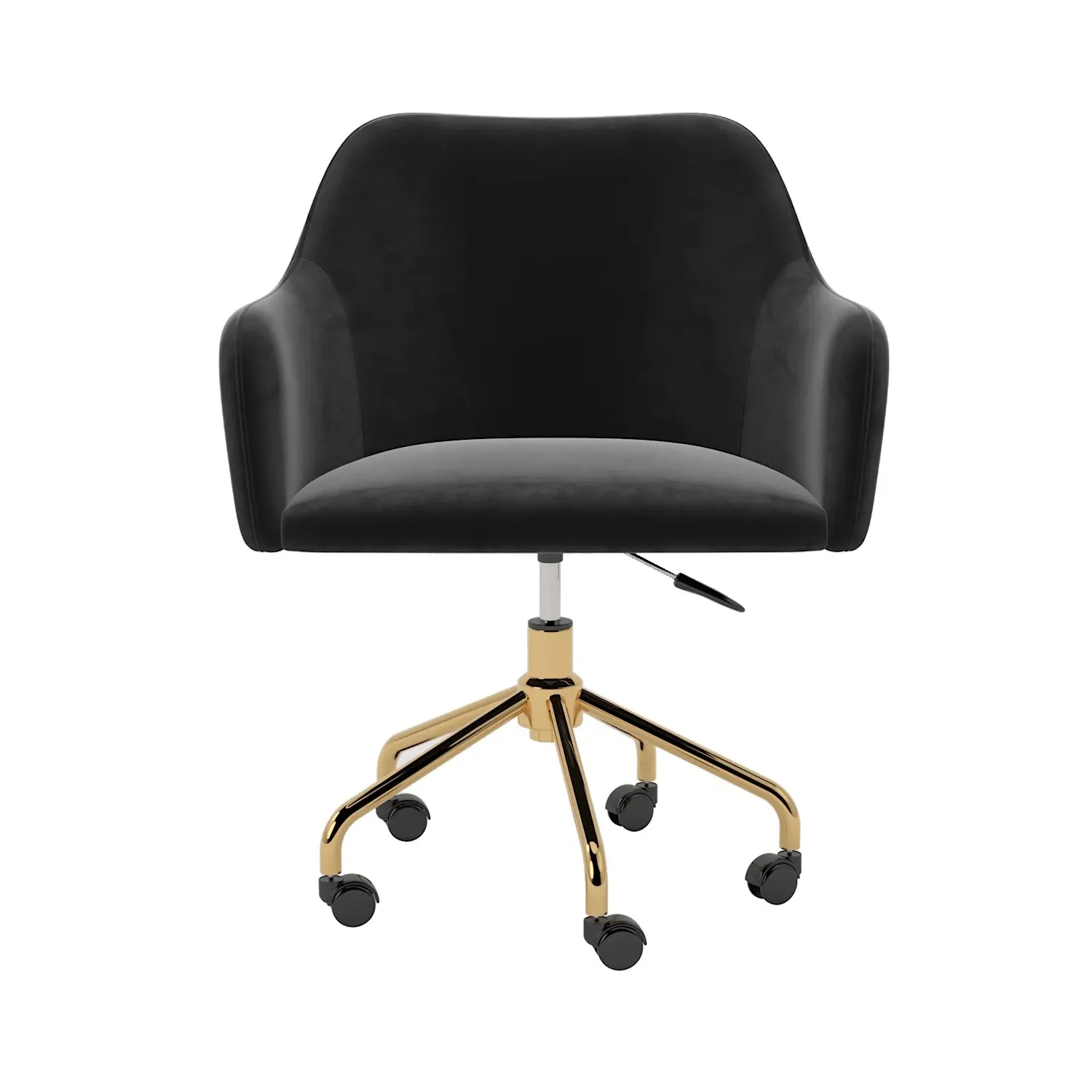 Office Chair with Arms - Black, Velvet