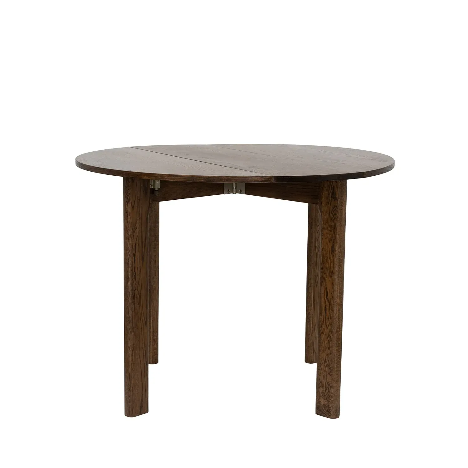 Round Drop Leaf Dining Table - Brown, Oak