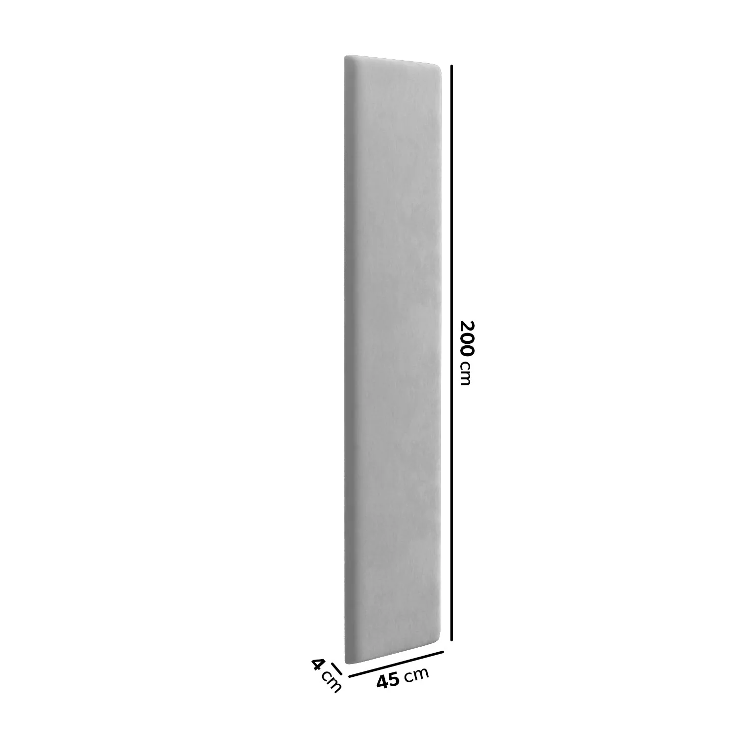 Wall-Mounted Headboard Panel - Grey, Velvet