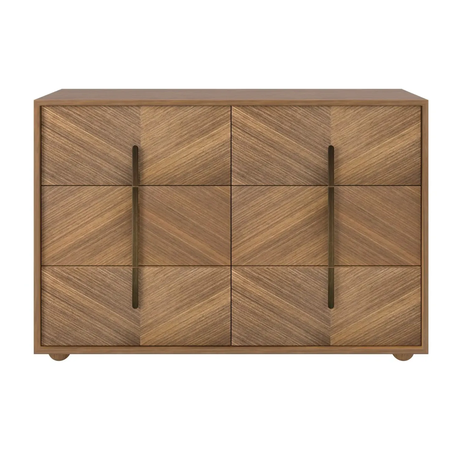 Wide 6-Drawer Chest - Walnut, Veneer