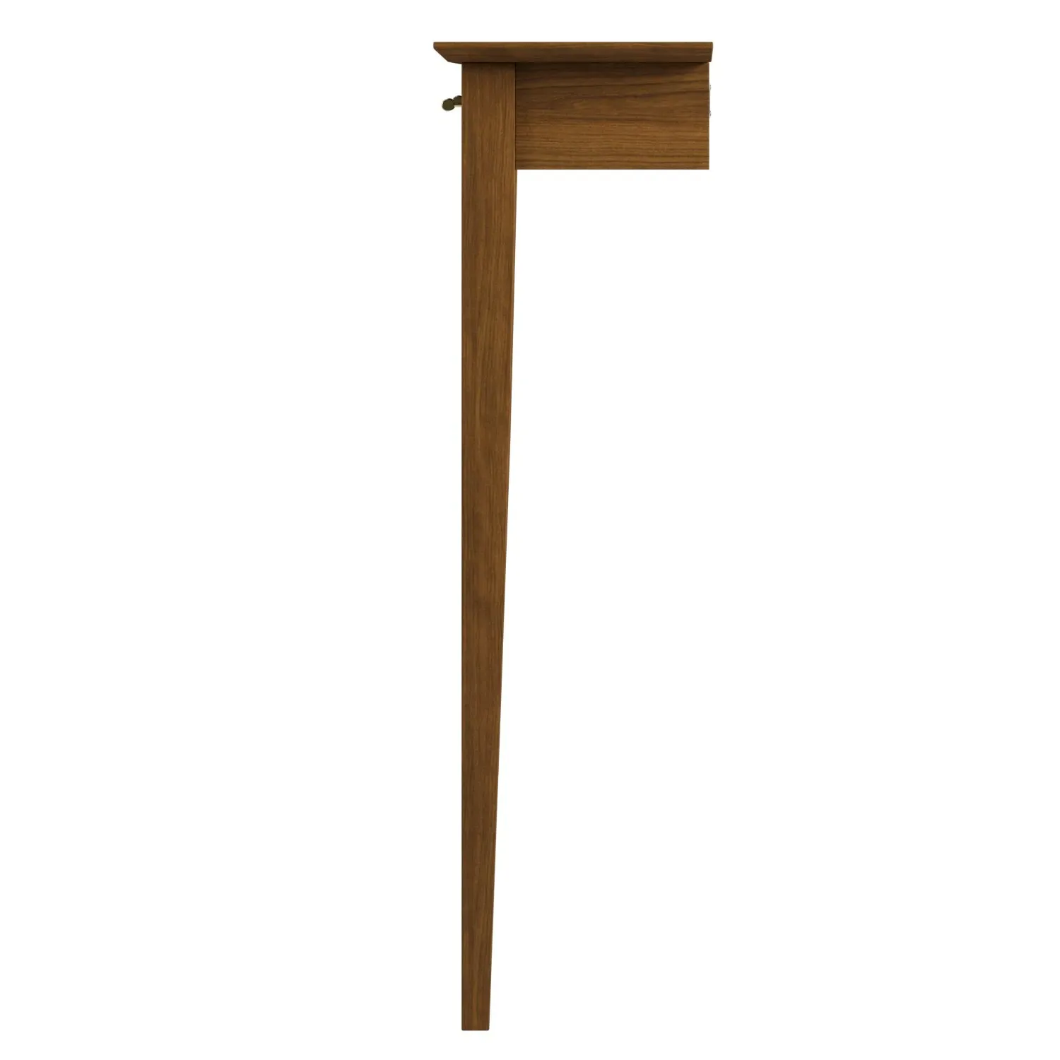 Extra Small Console Table with Brass - Brown, Walnut
