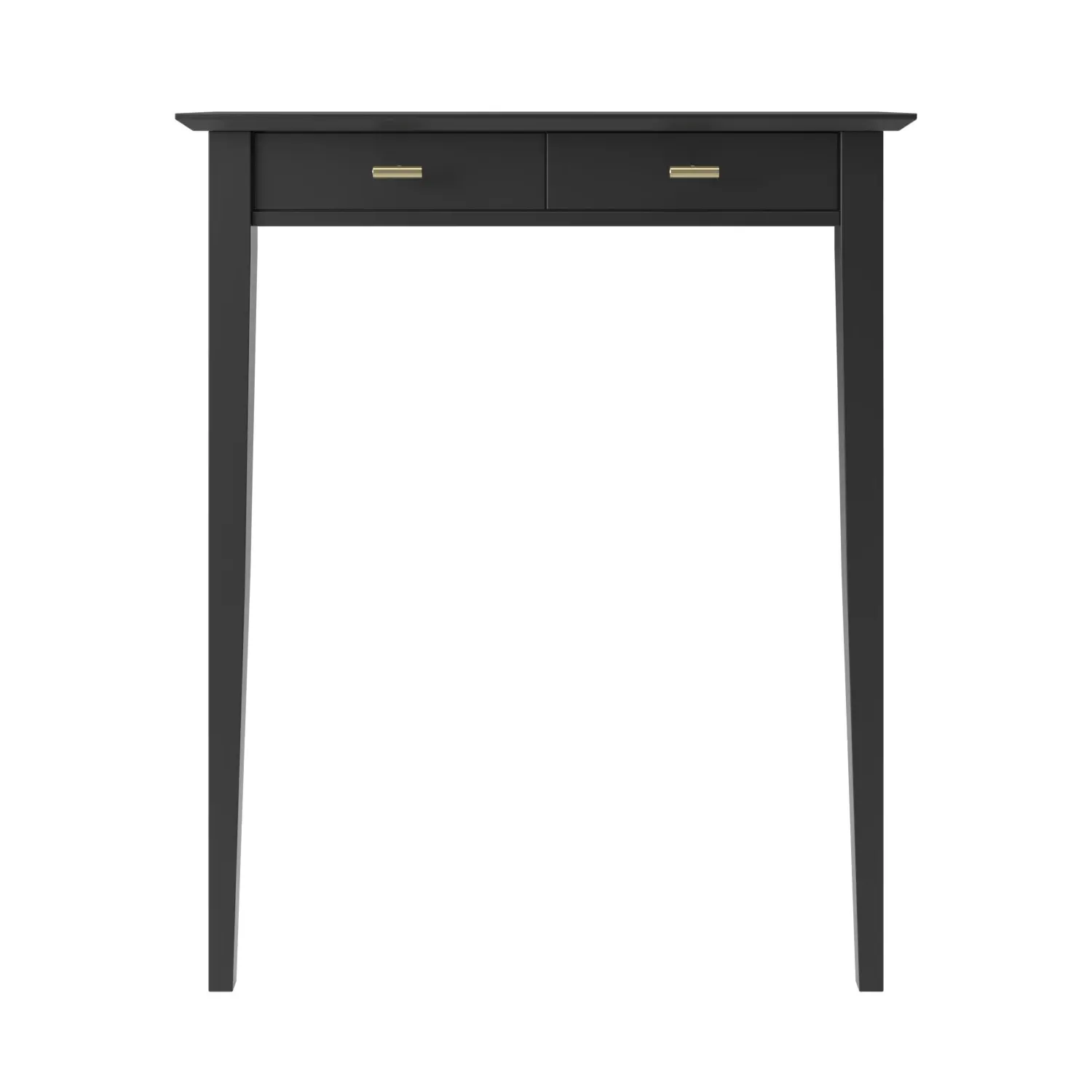Extra Small Console Table with Fluted Detail - Black