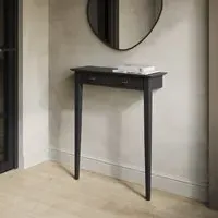 Extra Small Console Table with Fluted Detail - Black