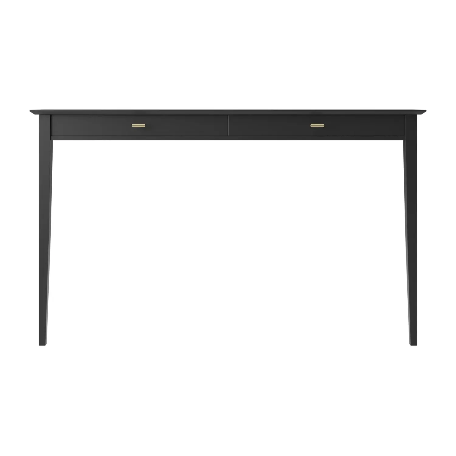 Large Console Table with Fluted Detail - Black