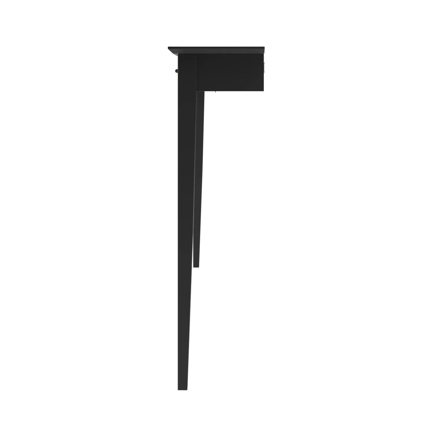 Large Console Table with Fluted Detail - Black