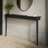 Large Console Table with Fluted Detail - Black
