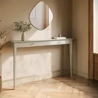 Large Console Table with Fluted Detail - Taupe
