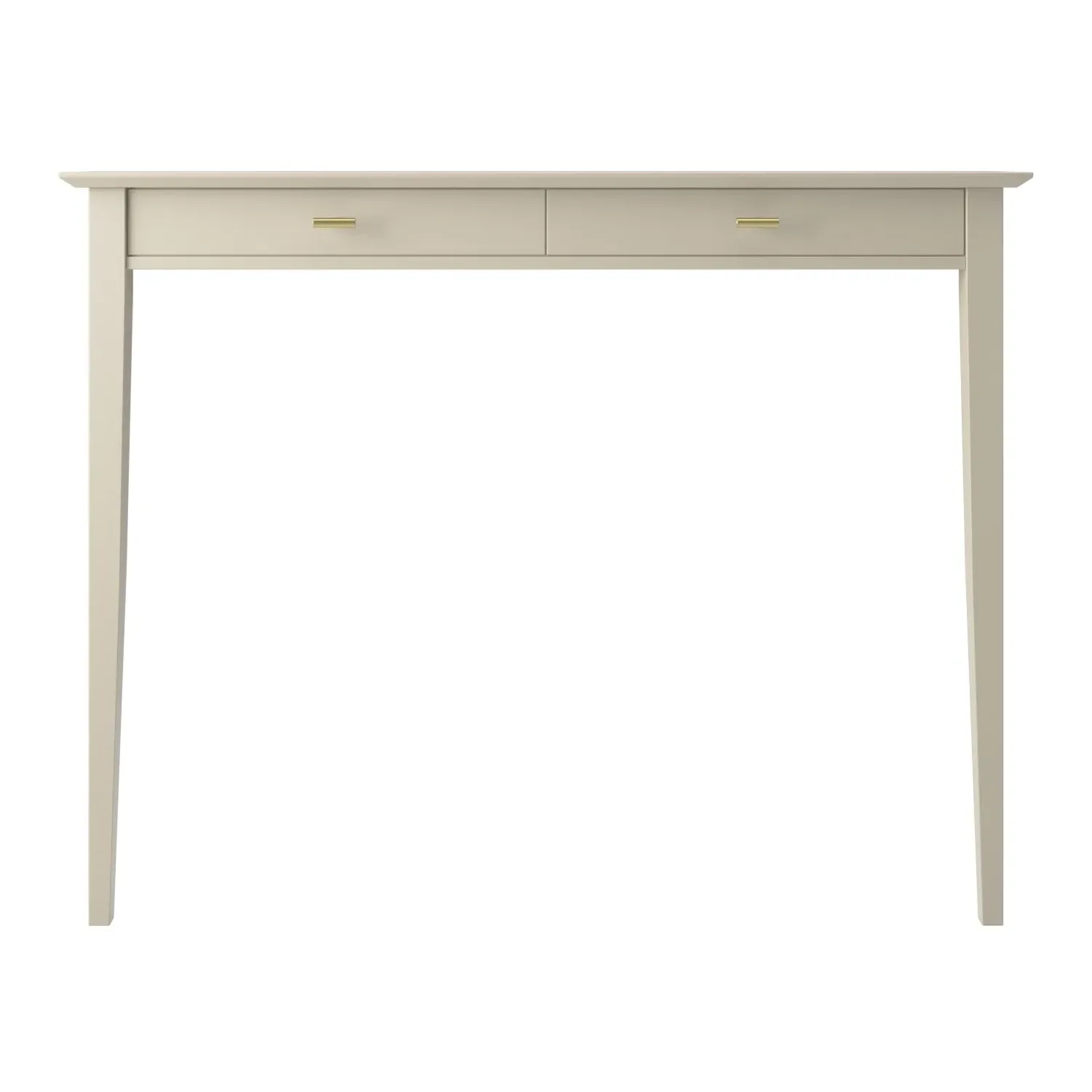Narrow Console Table with Fluted Detail - Taupe