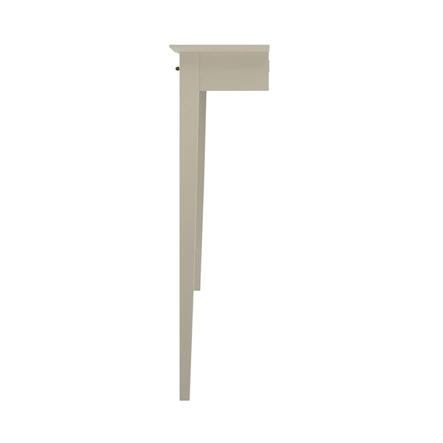 Narrow Console Table with Fluted Detail - Taupe