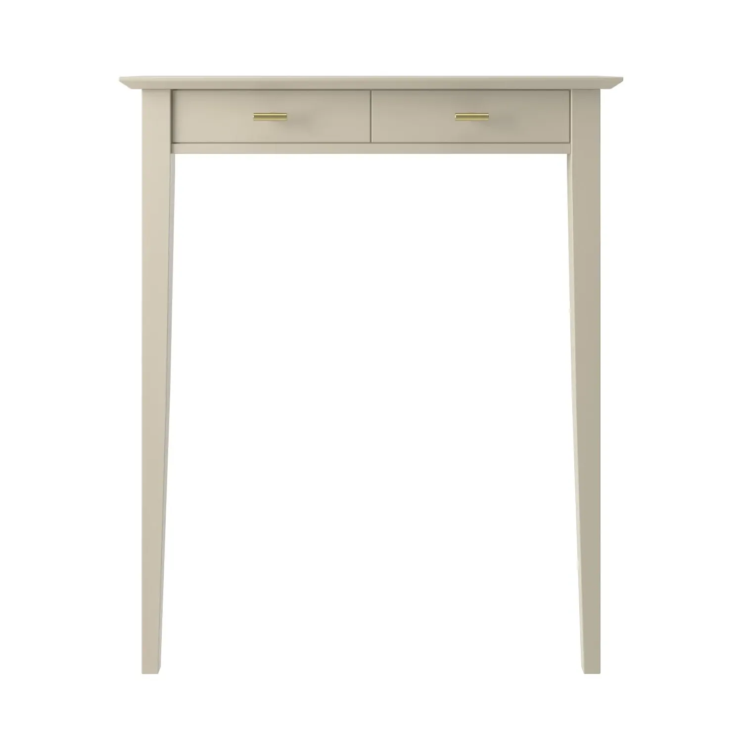 Narrow Console Table with Fluted Detail - Taupe
