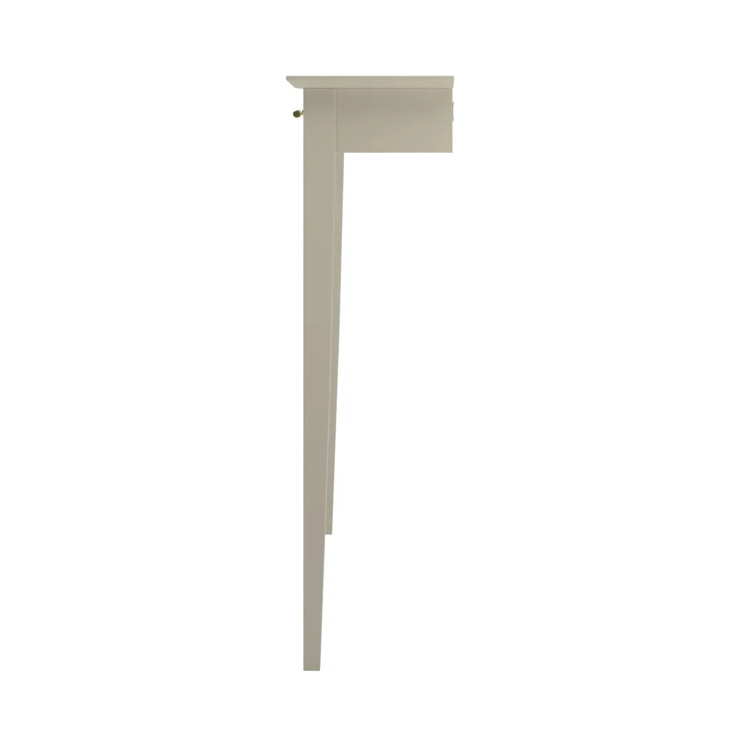 Narrow Console Table with Fluted Detail - Taupe