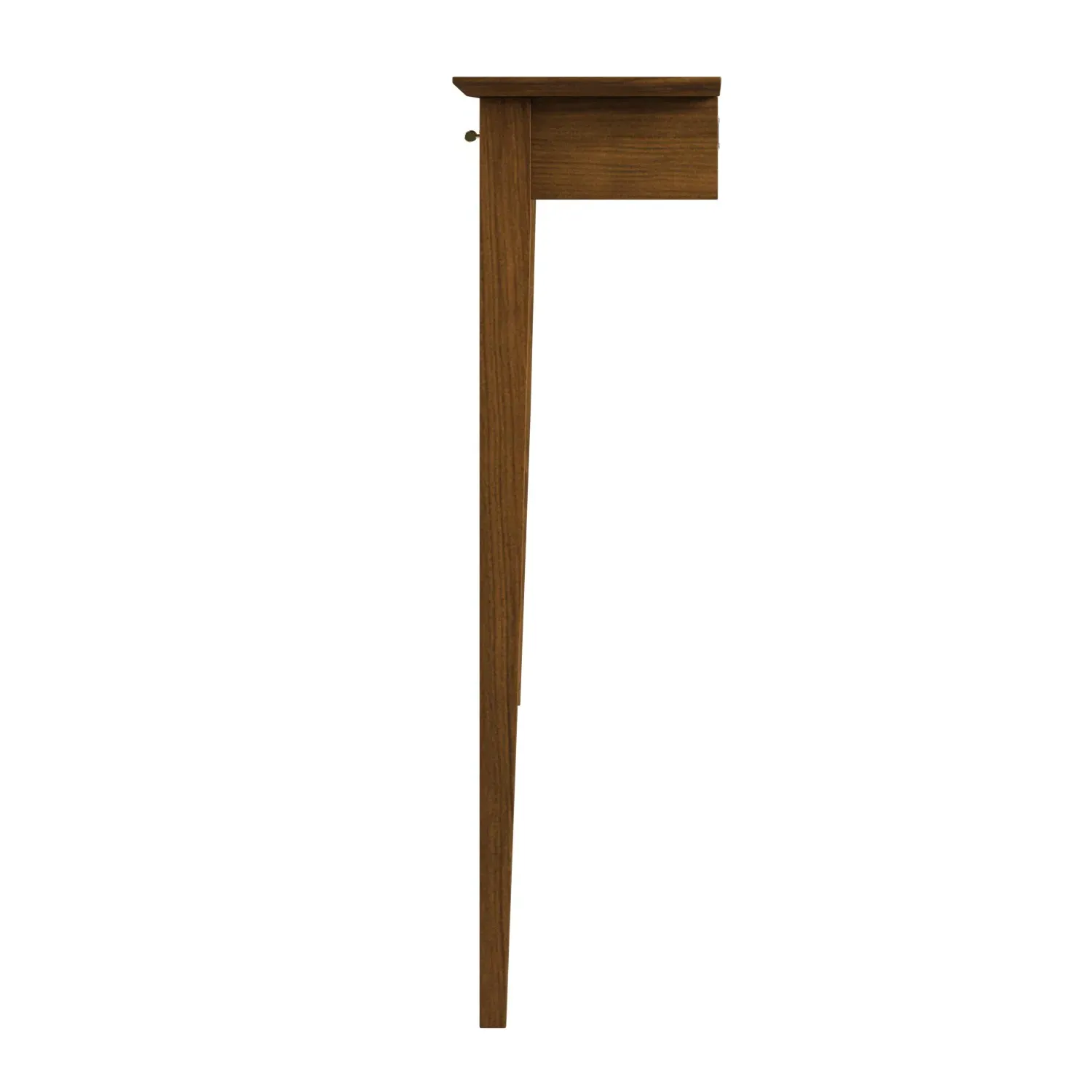 Small Console Table with Brass Handles - Brown, Walnut