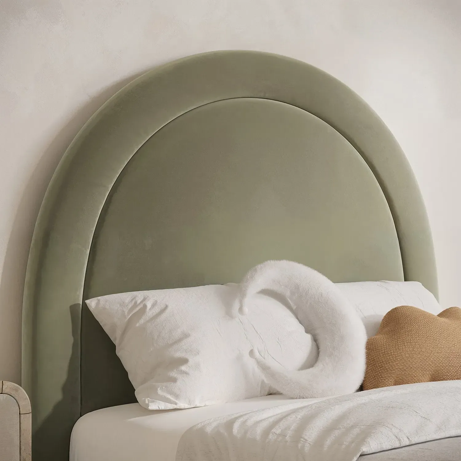 Single Side-Lift Ottoman Bed - Green, Velvet