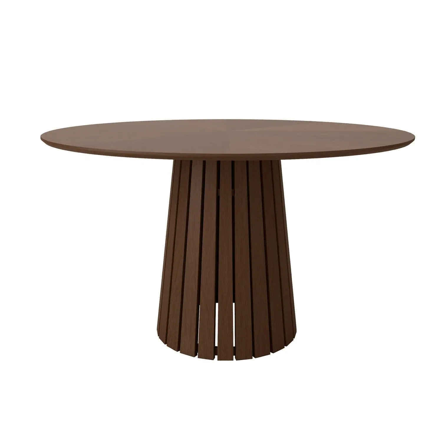 Round Dining Table Set with 4 Chairs - Walnut