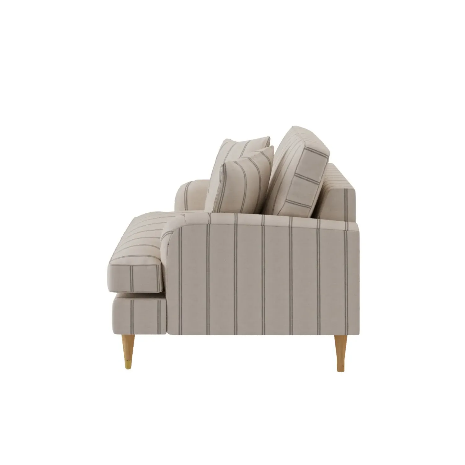 2-Seater Love Seat with Castors - Cream, Chenille