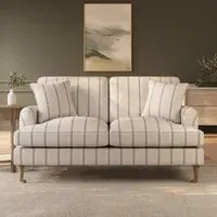 2-Seater Sofa with Castors - Cream, Chenille