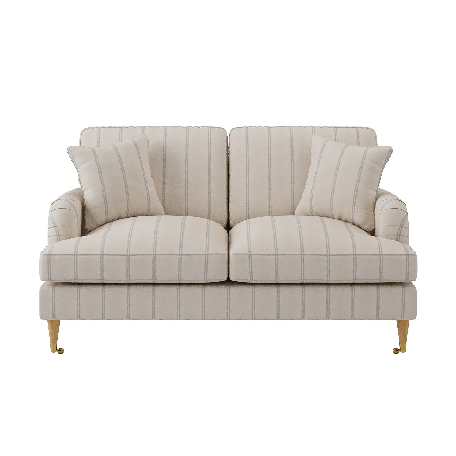 2-Seater Sofa with Castors - Cream, Chenille