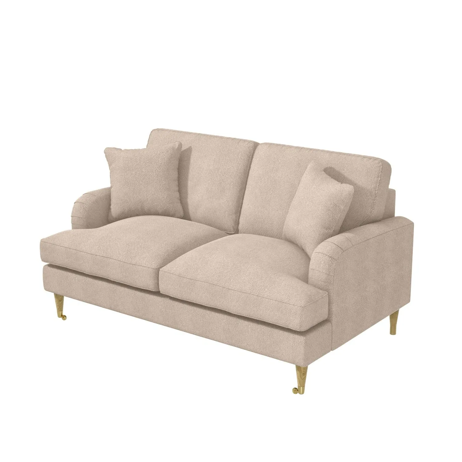 2-Seater Sofa with Scatter Cushions - Beige