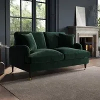 2-Seater Sofa with Scatter Cushions - Green, Velvet
