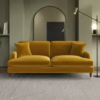 3-Piece Sofa Set with Scatter Cushions - Yellow