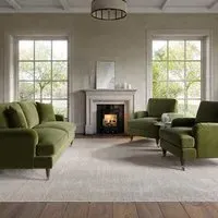 3-Piece Sofa Set with Zip-Off Covers - Green