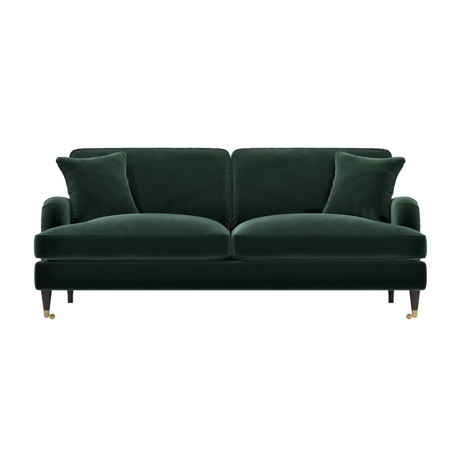 4-Seater Sofa with Scatter Cushions - Green, Velvet