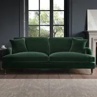 4-Seater Sofa with Scatter Cushions - Green, Velvet