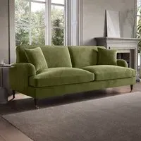 4-Seater Sofa with Scatter Cushions - Green, Velvet