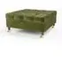 Large Storage Footstool - Olive Green, Velvet