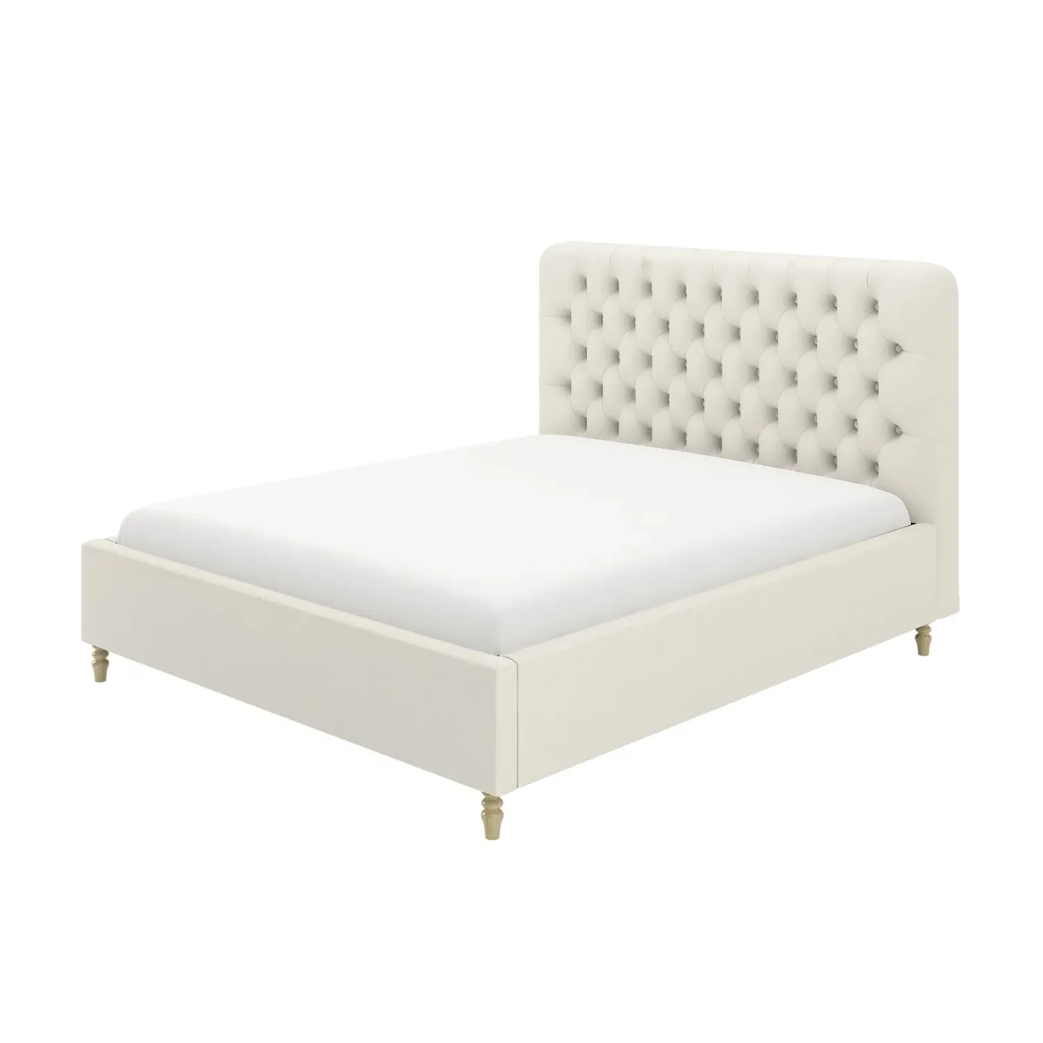 Super King Ottoman Bed with Storage - Cream, Fabric