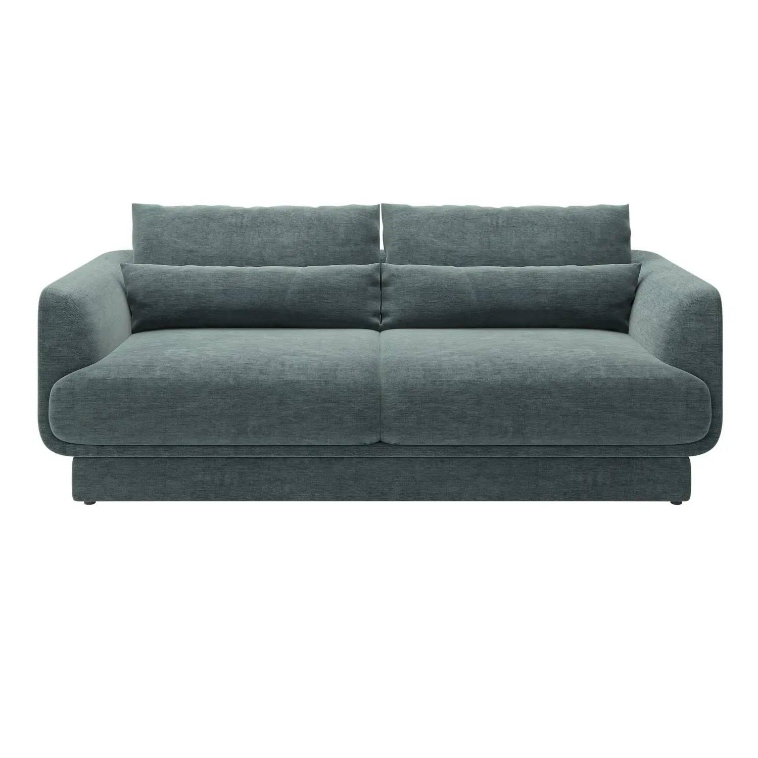 3-Seater Sofa with Removable Cushions - Blue, Chenille