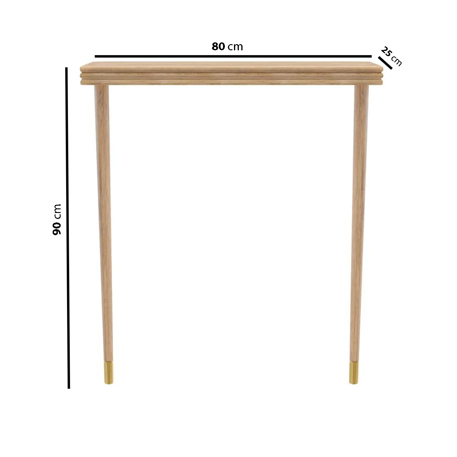 Extra Small Console Table Wall-Mounted - Brown, Oak