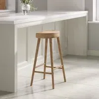 Kitchen Counter Stool - Brown, Solid Oak