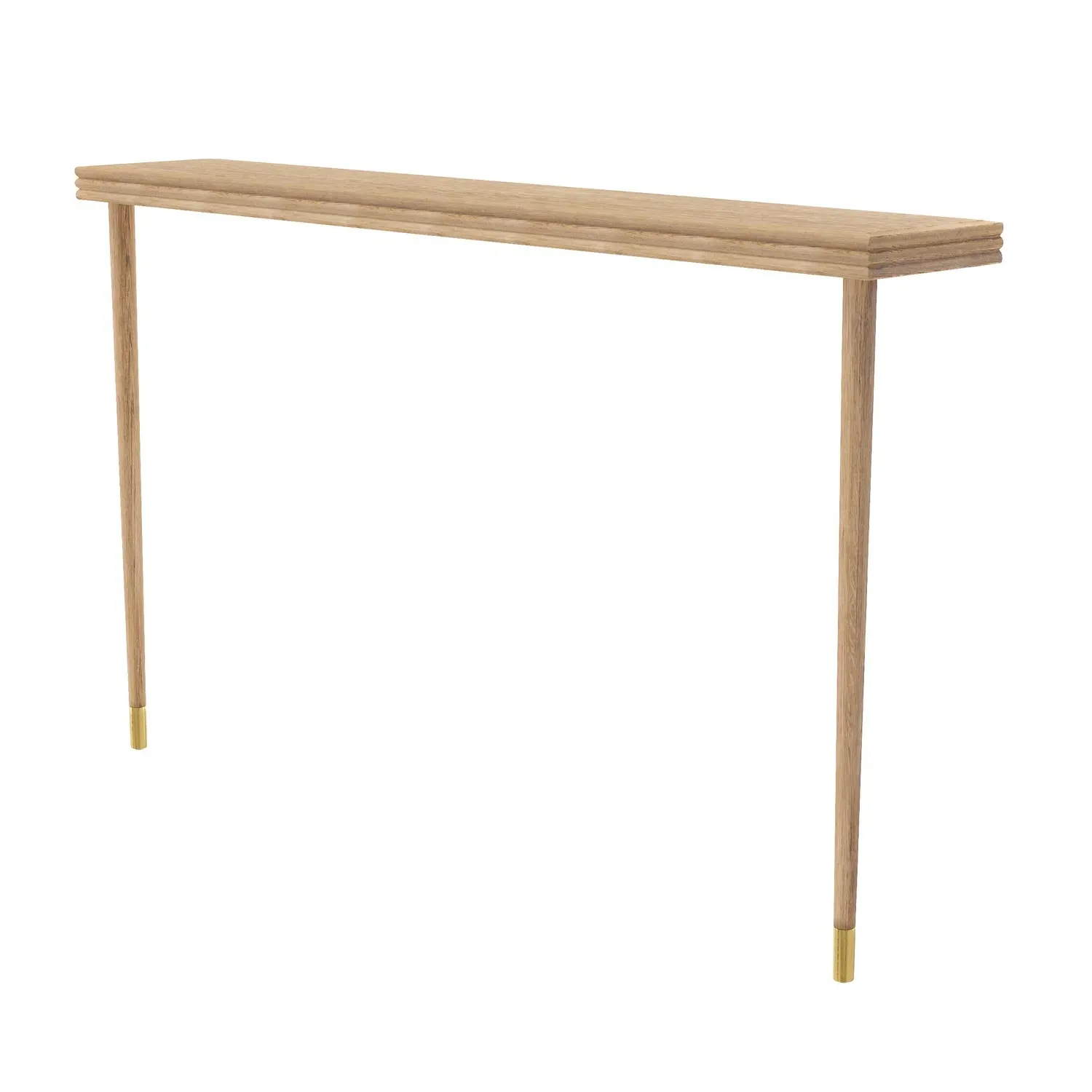 Large Console Table Wall-Mounted - Brown, Oak