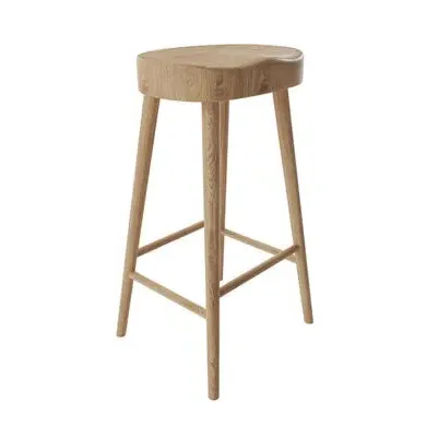 Set of 2 Counter Stools - Brown, Oak