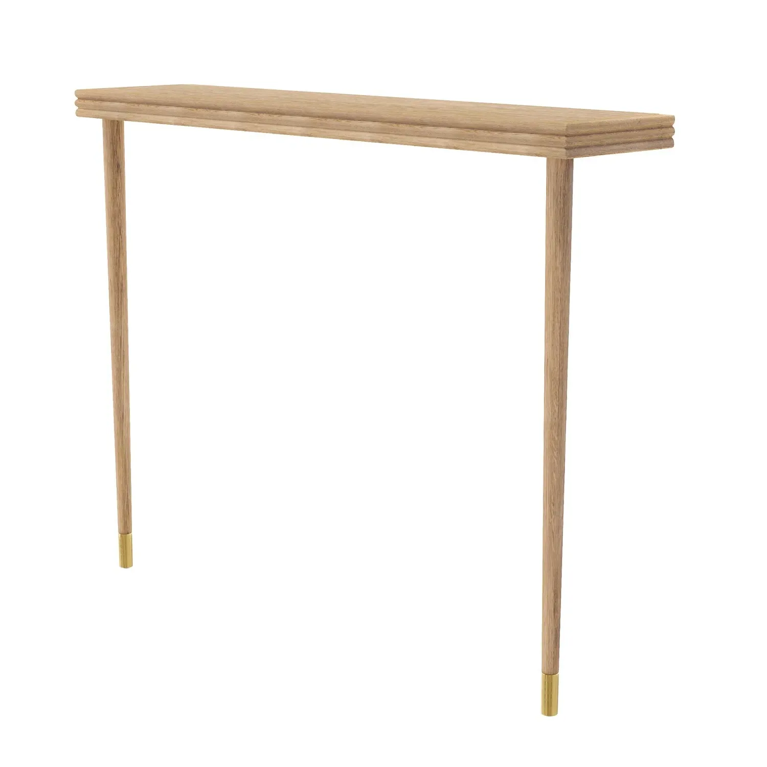Small Console Table Wall-Mounted - Brown, Oak