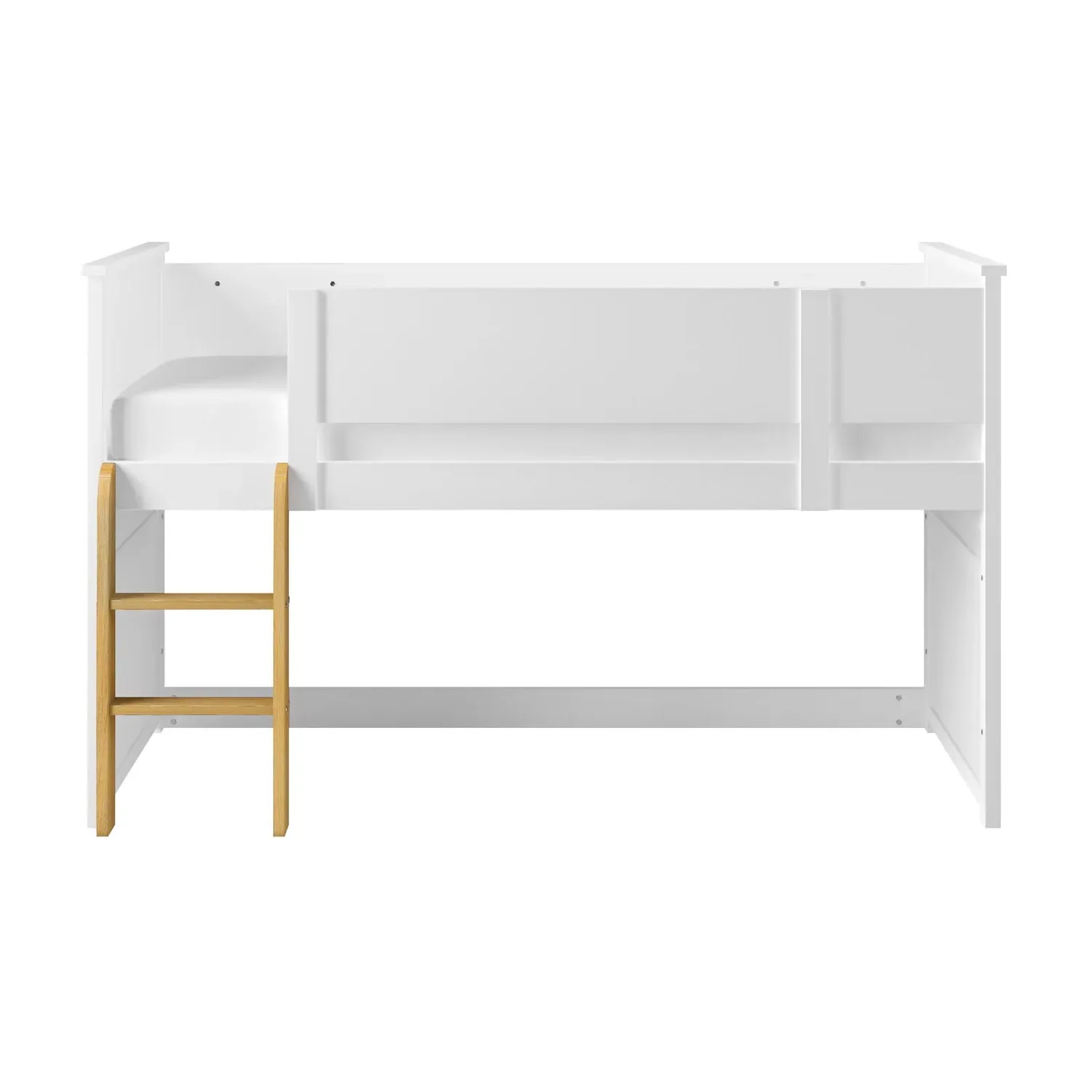 Mid Sleeper Cabin Bed with Ladder - White, Wood