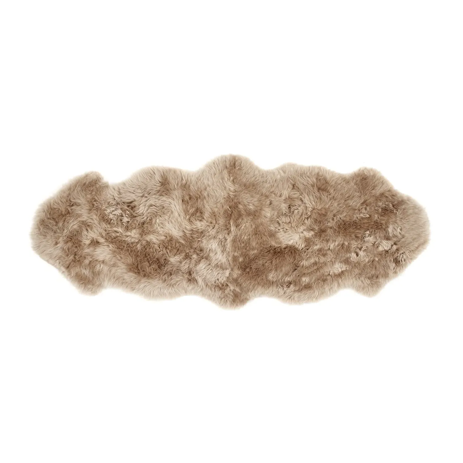 Double Sheepskin Rug - Mink, Natural Wool