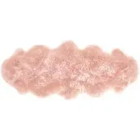 Double Sheepskin Rug - Pink, Genuine Wool