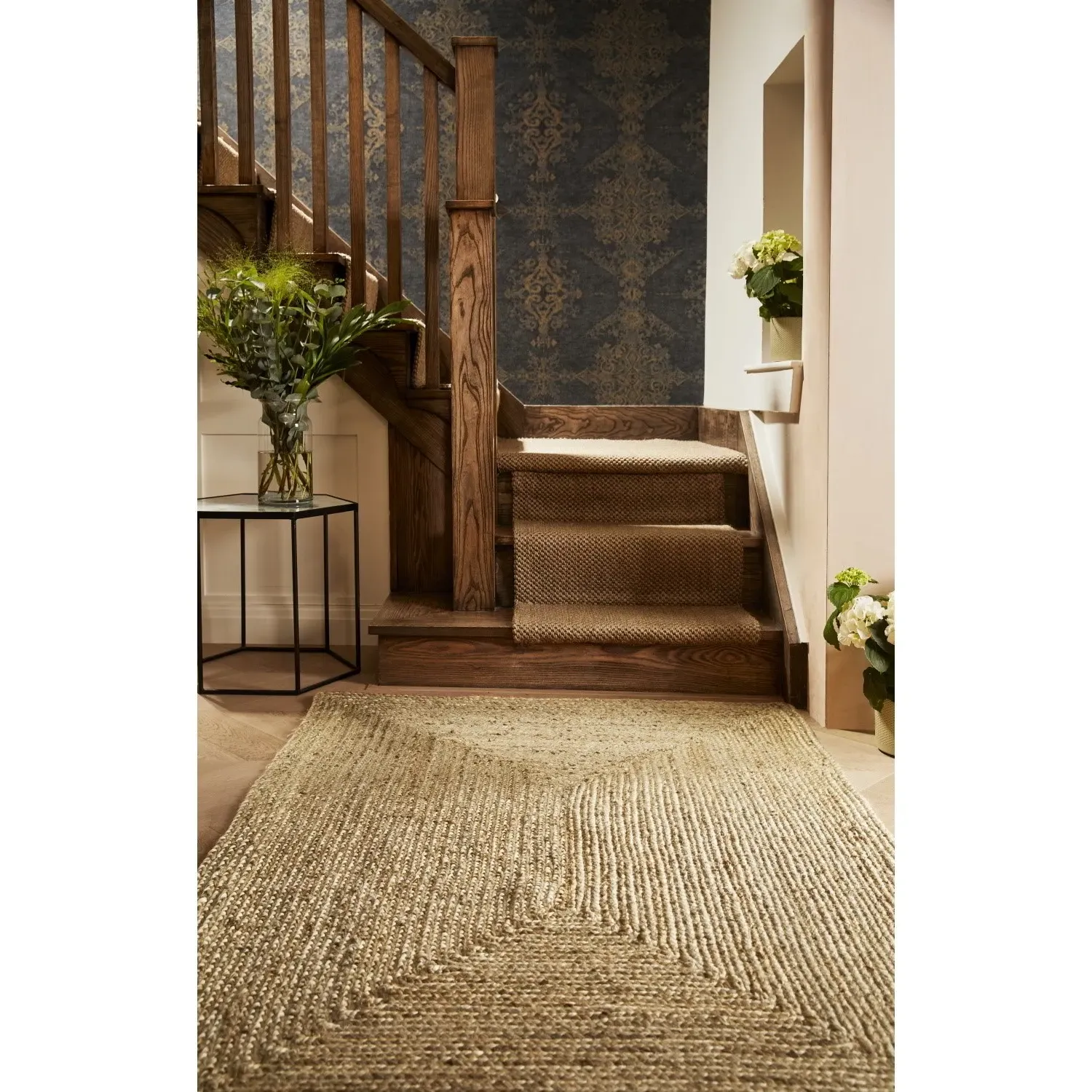 Large Braided Rug - Brown, Jute