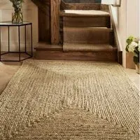 Large Braided Rug - Brown, Jute